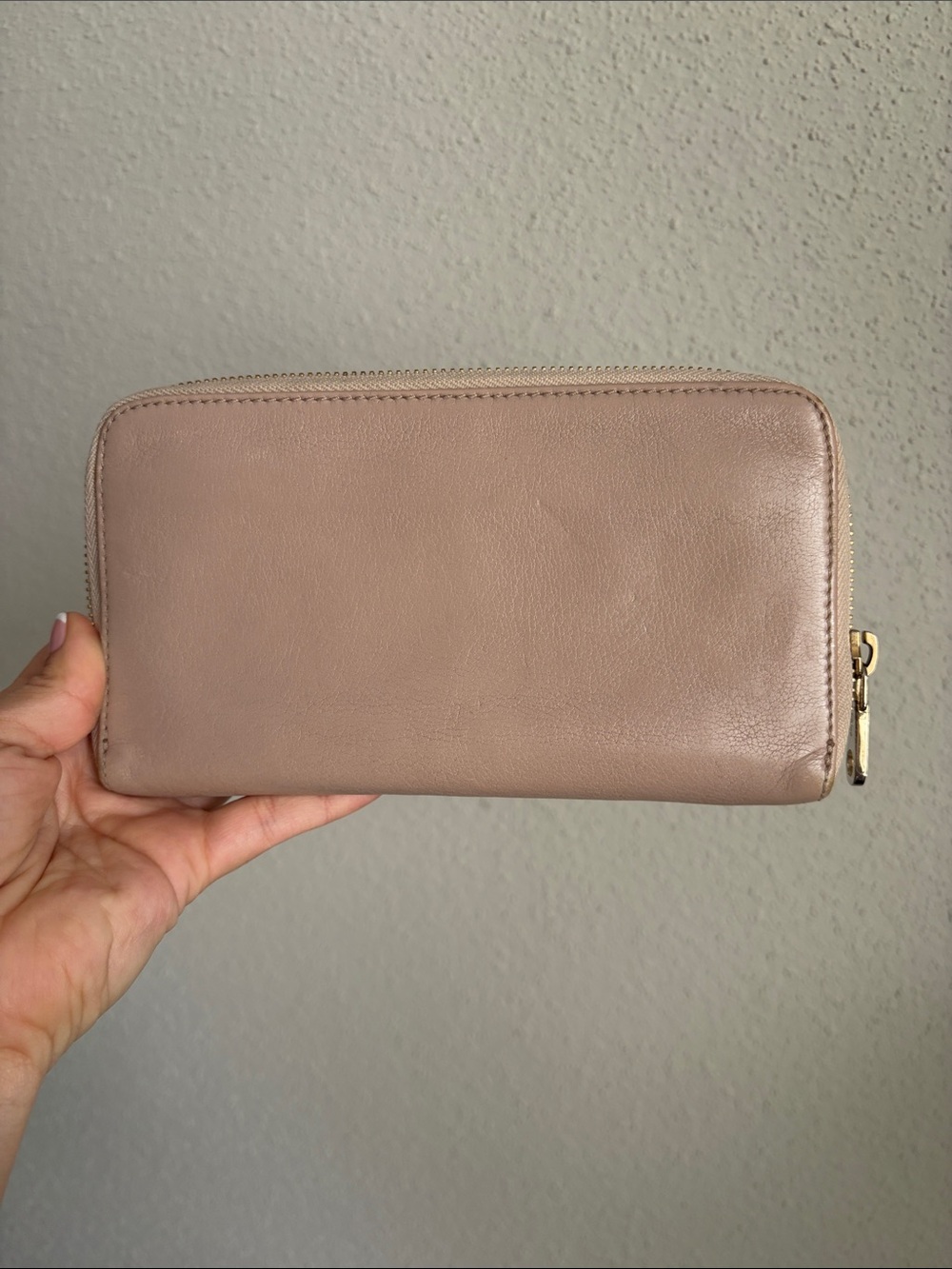 CHLOE Blush Nude Calf Leather Bow Continental Wallet Clutch - Picture 4 of 9